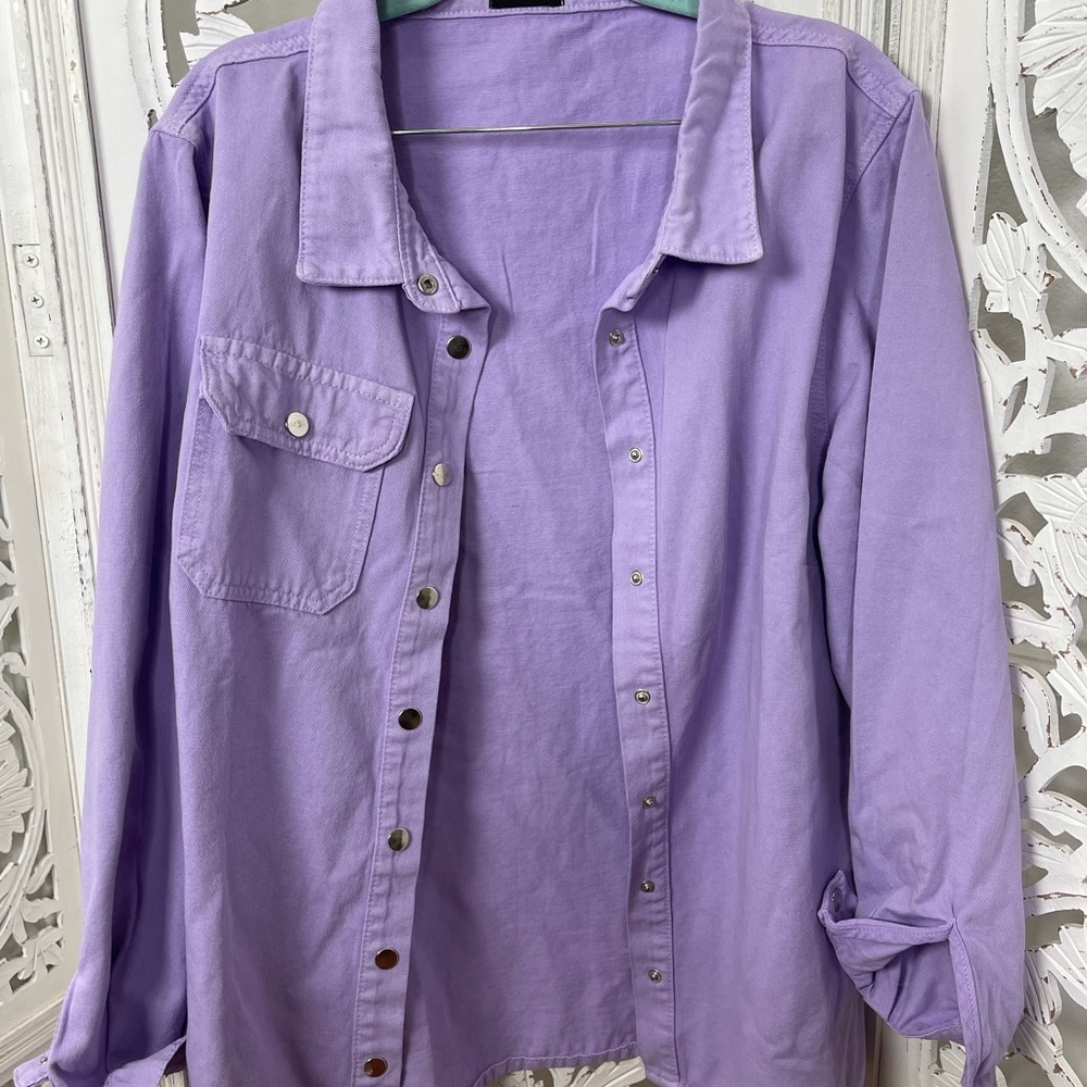 Lavender utility shirt